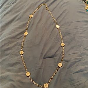 NWOT Tory Burch Rosary Logo Necklace